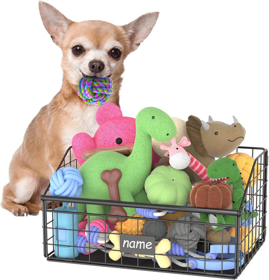 Kaiferty Cesta indestructible de juguetes para perros, caja de jugu...