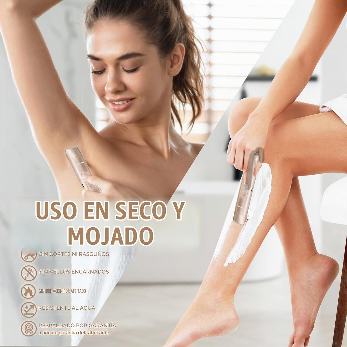 Akunbem - Maquinilla de afeitar eléctrica 2 en 1 para mujer | Máqui...