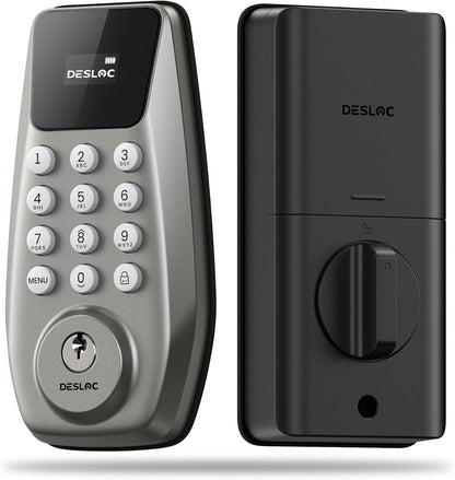 DESLOC Cerradura de puerta de entrada sin llave C100 con pantalla v...