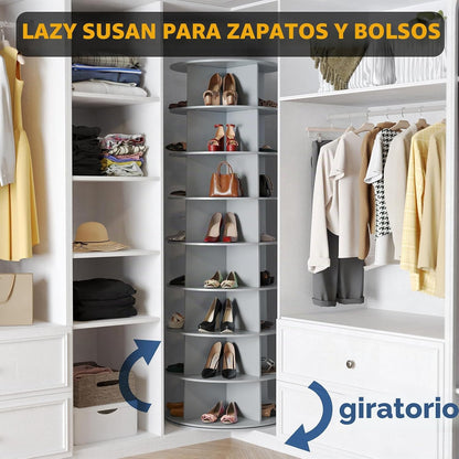 SpaceAid torre giratoria de zapatero de 8 niveles, exhibidor de zap...