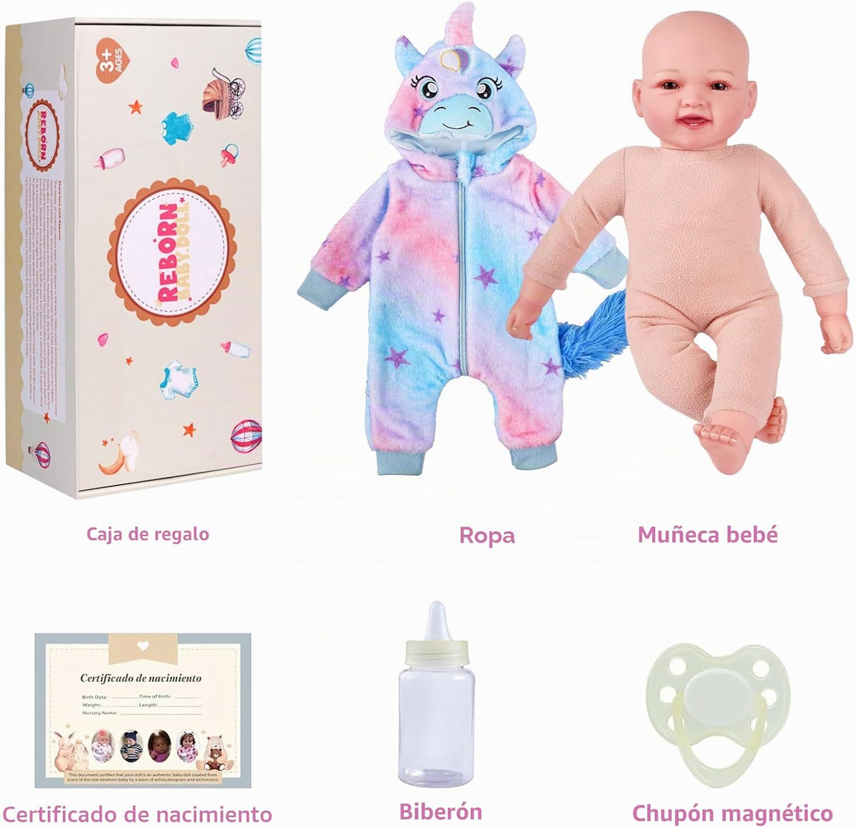 BABESIDE Muñecas de bebé, 17 pulgadas, grande, realista, lindo, sua...