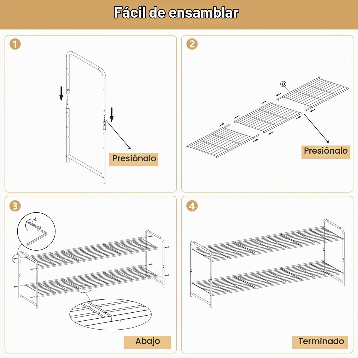 KEETDY Zapatero largo de 2 niveles para armario, organizador de zap...