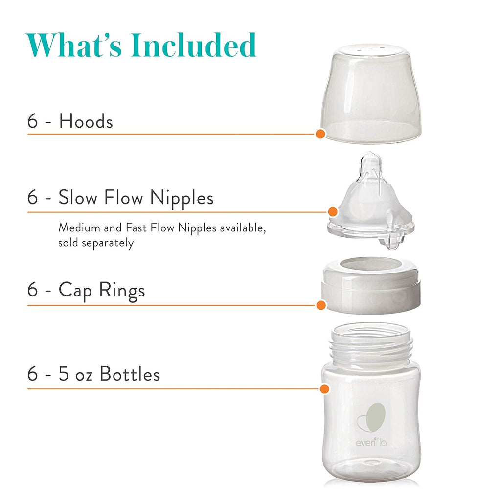 Evenflo Feeding Balance Plus Biberón de Cuello Ancho para Bebé | Te...