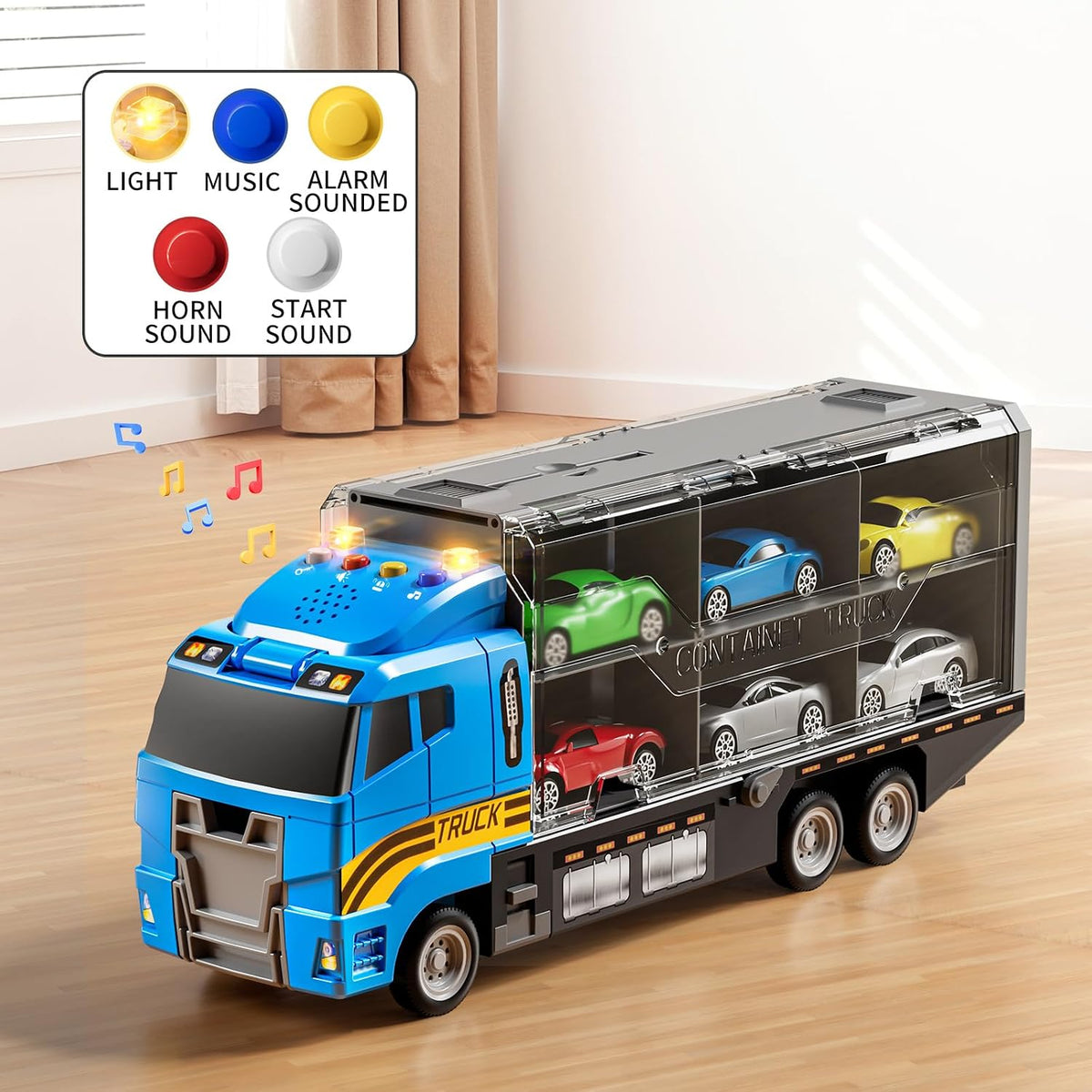 NIPLOOOW - Juguetes para niños de 3, 4, 5, 6 años, juego de camión...