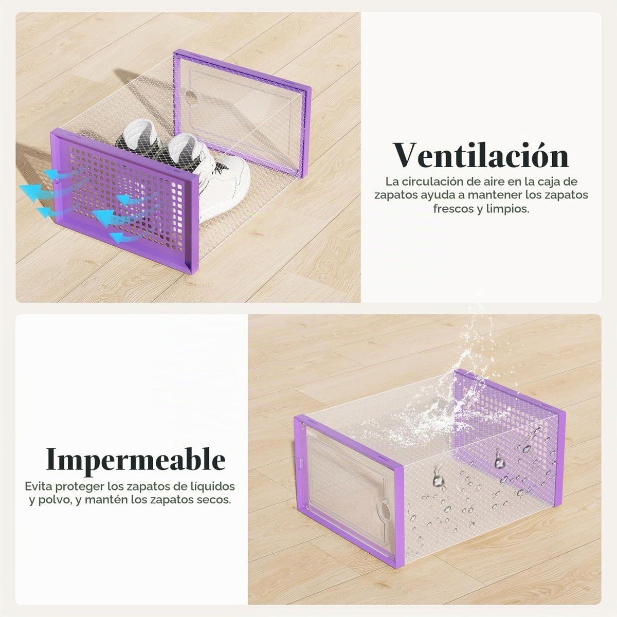 Kuject Cajas de almacenamiento de zapatos grandes, 12 unidades | Es...