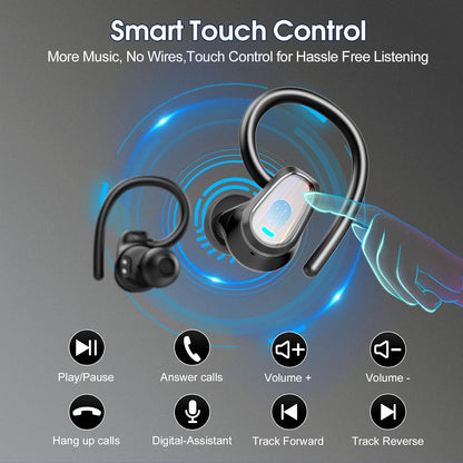 Auriculares inalámbricos Bluetooth 5.4 con gancho para la oreja par...