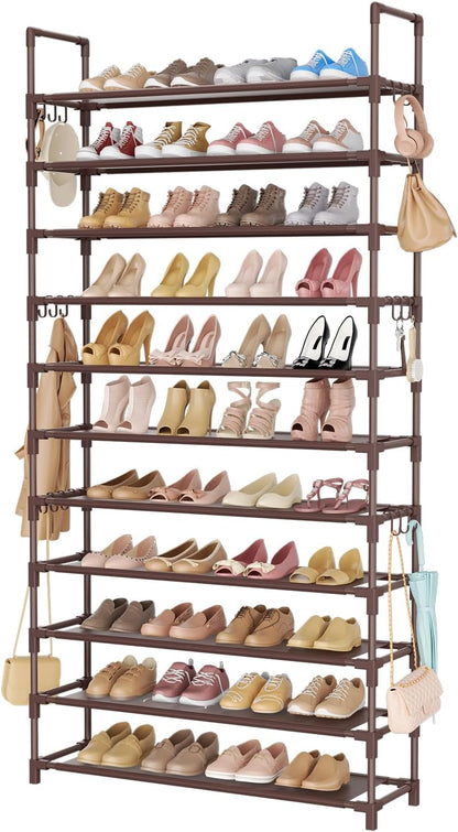 LANTEFUL Estante Alto de 11 Niveles para Zapatos Sostiene 55 Pares...
