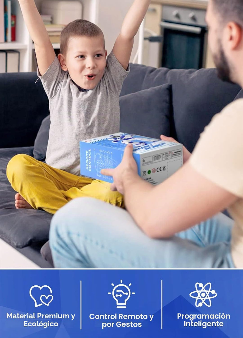 EduCuties Robot Juguetes para niños, robots recargables de control...