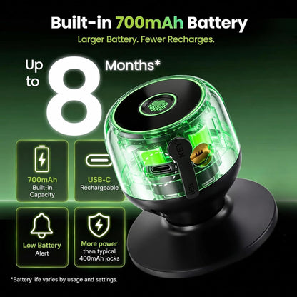 GHome Smart Cerradura de perilla de puerta con control de huellas |...