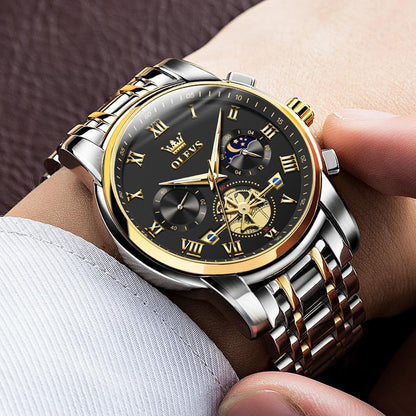 OLEVS Relojes para hombre, resistente al agua, de lujo, gran cara,...