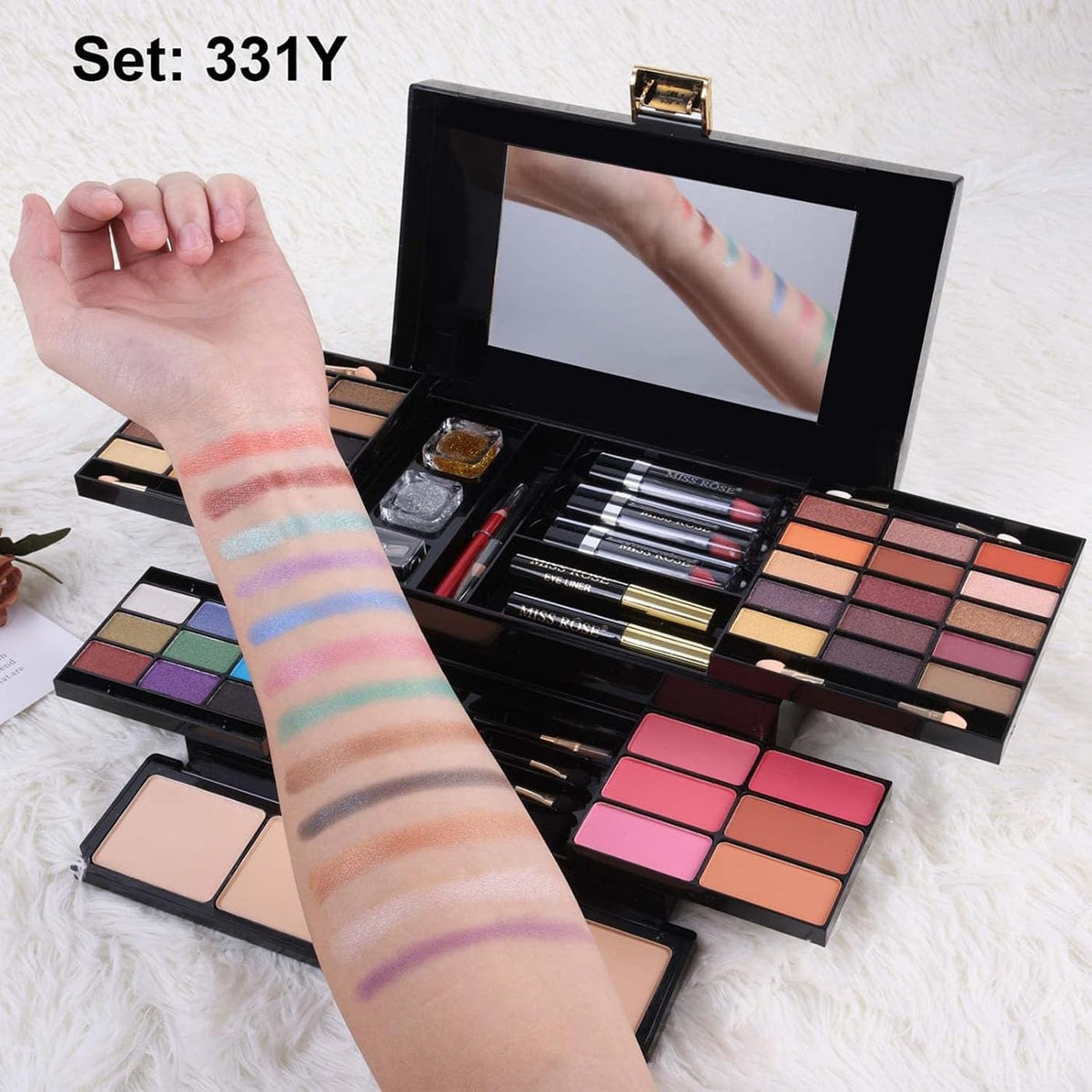 MISS ROSE M Paleta de maquillaje profesional de 58 colores, kit com...