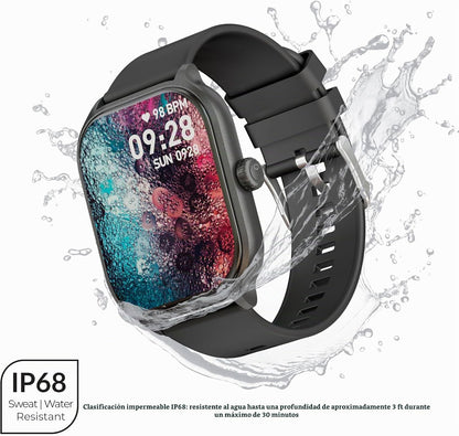 Supersonic SC-181SW - Reloj inteligente con pantalla táctil de 2 pu...
