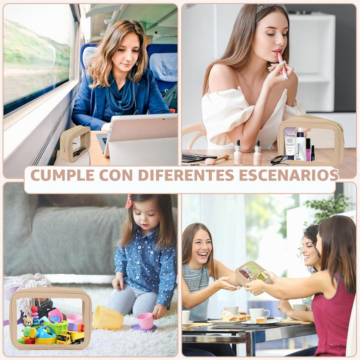 YOPCDJ Juego de 5 bolsas organizadoras para pañales, bolsa de aseo...