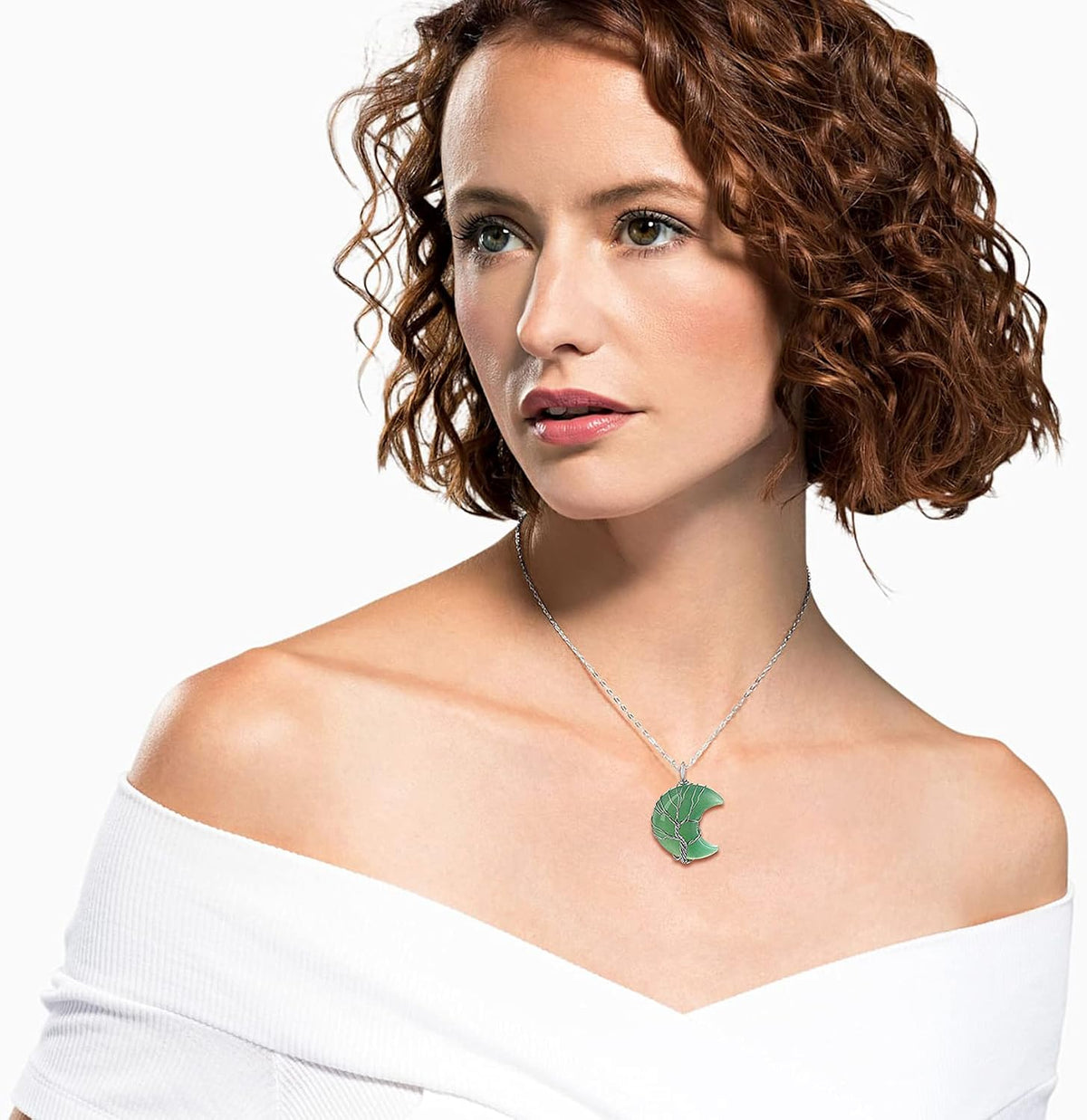 Bestyle Collar de cristal curativo envuelto en árbol de la vida, co...
