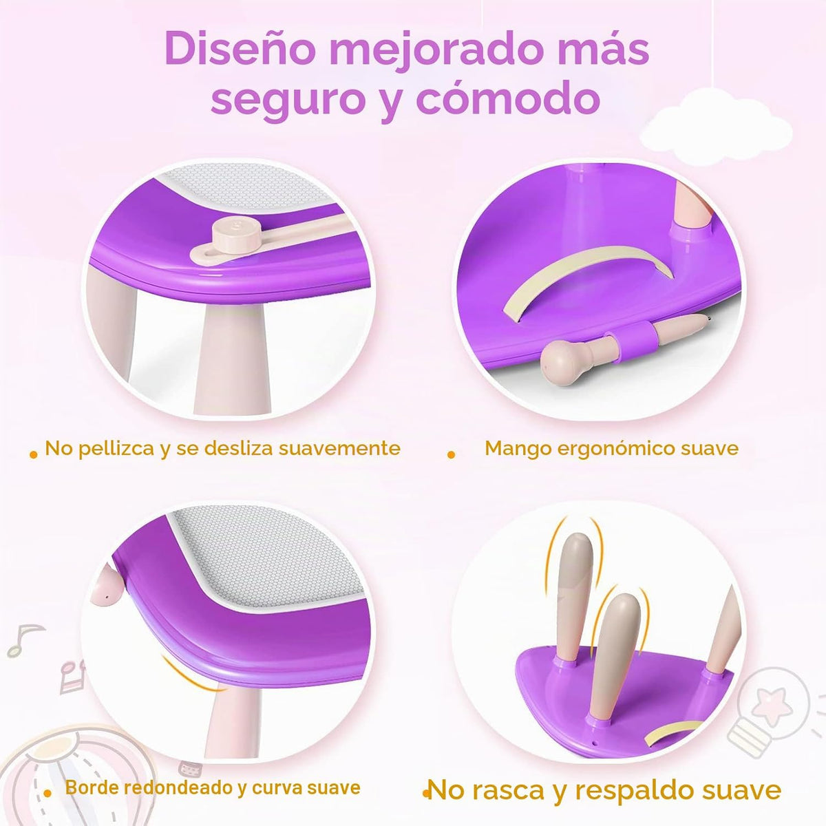 Kikidex Juguetes para niños de 1 a 3 años, tablero magnético de dib...