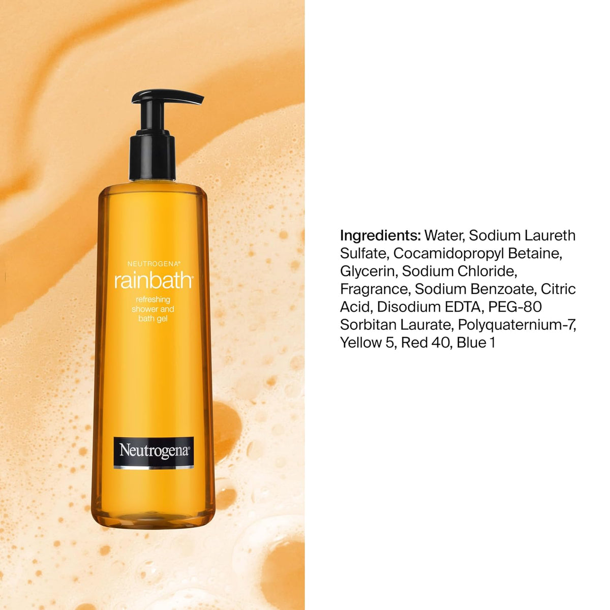 Neutrogena Rainbath Gel limpiador de ducha y baño, gel de lavado co...