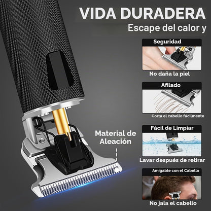 Recortadora de Cabello Profesional para Hombres, Recortadora de Bar...