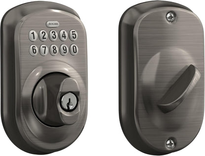 Schlage Cerradura electrónica del cerrojo del teclado, borde Plymou...