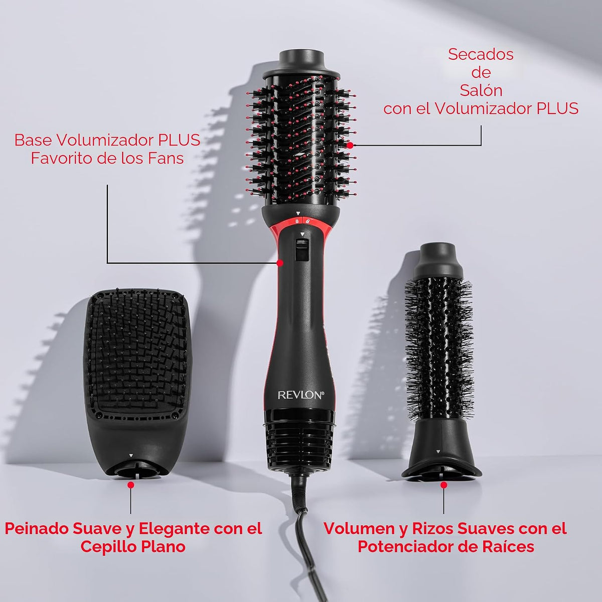REVLON Cepillo secador multiestilo 3 en 1 con 3 accesorios | Volumi...