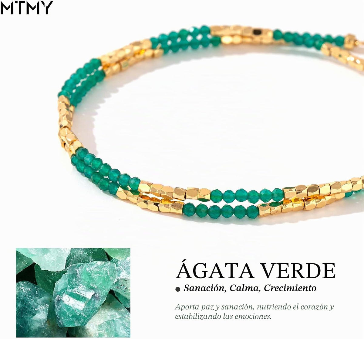 MTMY Gargantilla de piedras preciosas con cuentas para mujer | Chap...