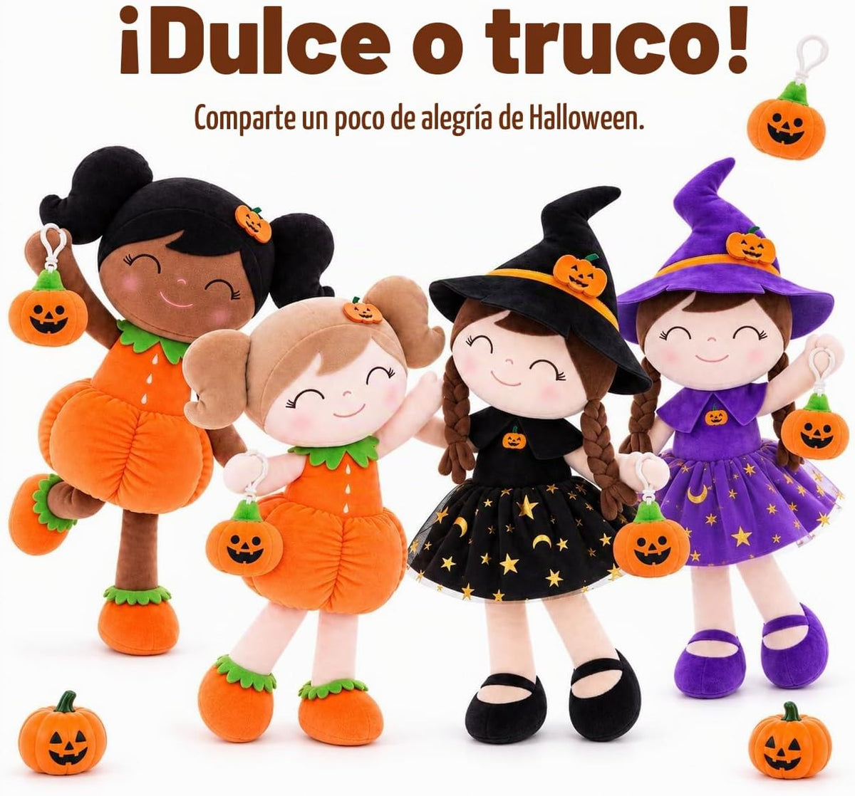 Gloveleya Juguete suave para Halloween, regalos para niña, muñeca d...
