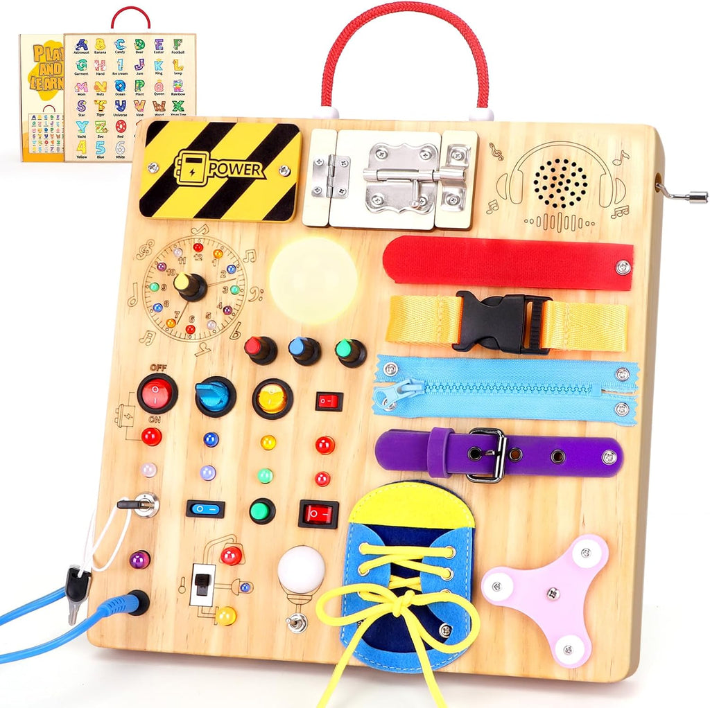 Grarain Tablero de actividades para niños pequeños - Juguete educat...