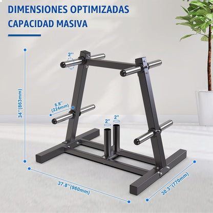 Kipika Soporte para árbol de placas de pesas, soporte para pesas de...