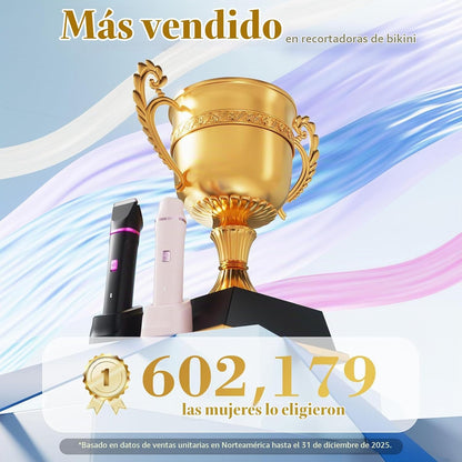 Risina Recortadora de bikini 2 en 1 para mujer, maquinilla de afeit...