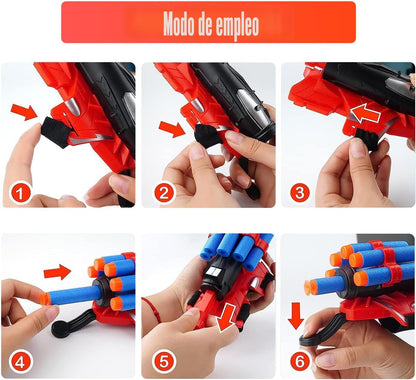 Juego de 2 guantes lanzadores de muñeca de tela de araña, decoracio...