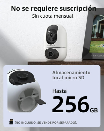 VIRTAVO Cámara para Mascotas Interior Sin Suscripción, para Perro G...