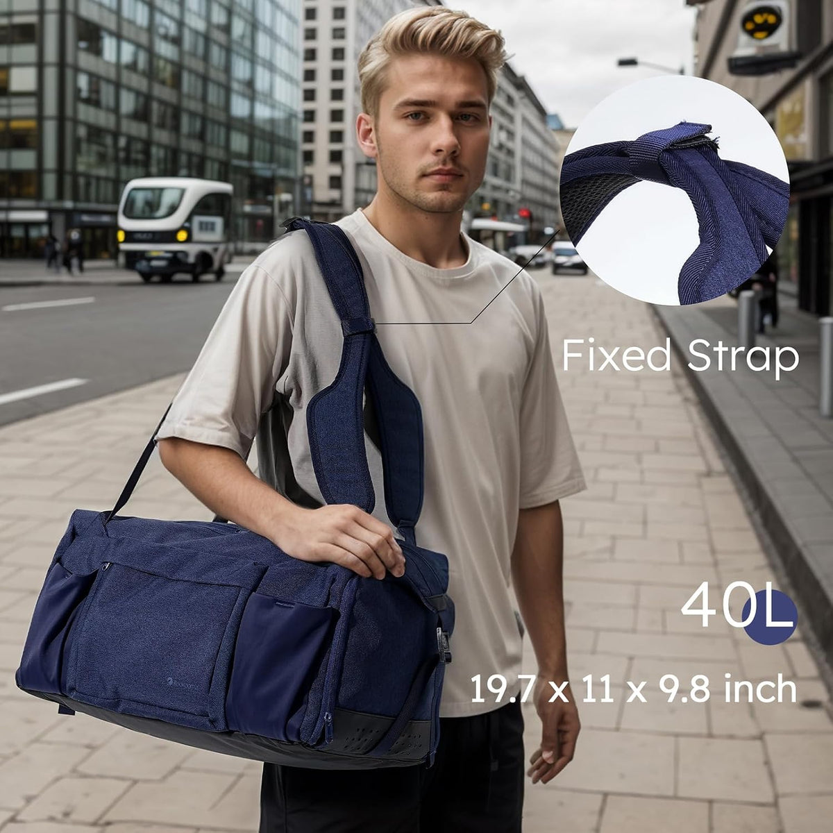 Kookoomia Mochila de gimnasio con compartimento para zapatos y bols...