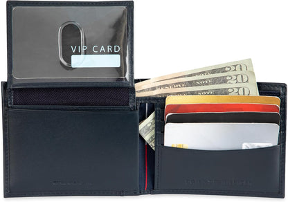 Tommy Hilfiger Cartera Passcase para hombre con ventana de identifi...