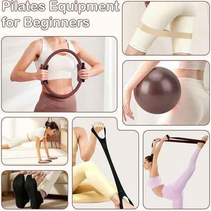 Hoedia Kit de Pilates de 17 Piezas para Mujeres, Equipo de Pilates...