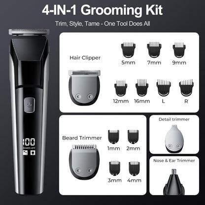 YGZ Cortadora de barba para hombres, maquinilla de afeitar eléctric...