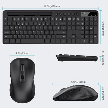 Combinación de teclado y ratón inalámbricos, MARVO 2.4G Teclado ina...