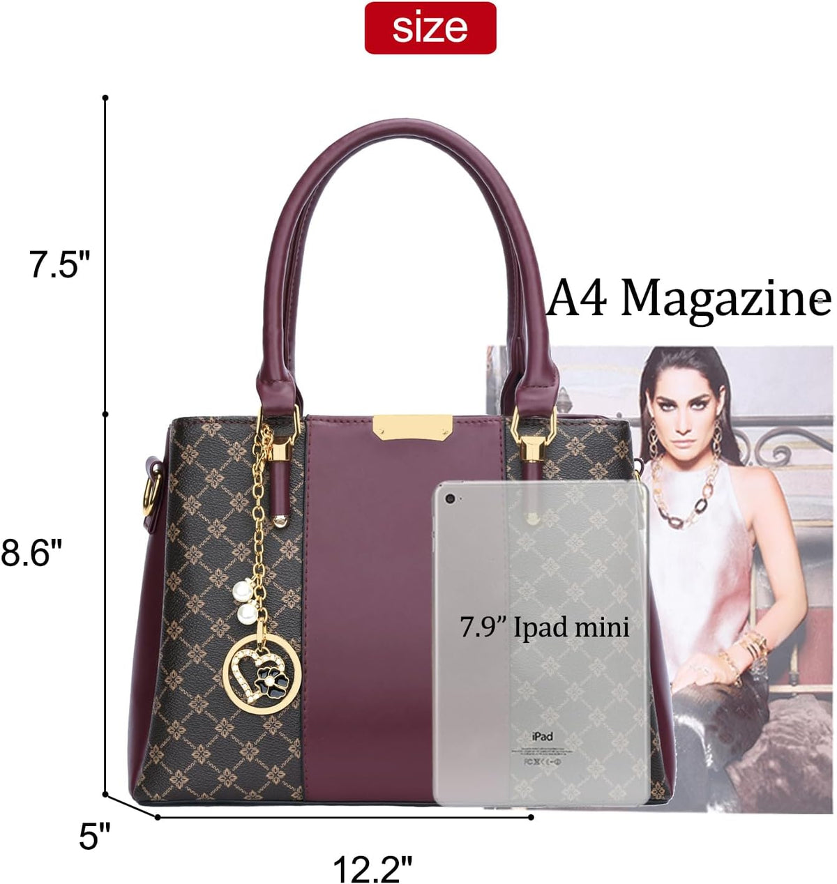 KKXIU Monederos y bolsos para mujer, Bolso tipo cartera con asa sup...