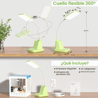 Sailstar Lámpara de escritorio LED con carga inalámbrica de 10 W y...