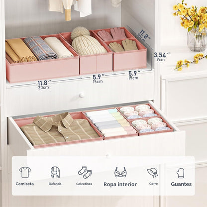 DIMJ Organizador de cajones para ropa, paquete de 26 unidades, orga...