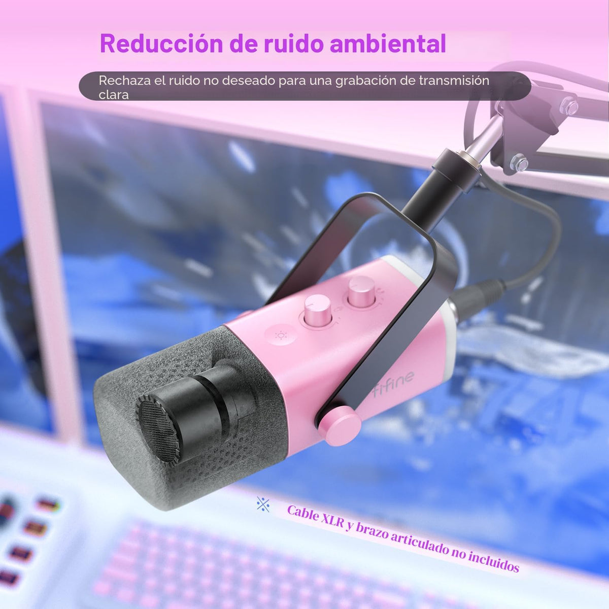 FIFINE AmpliGame AM8P XLR\/Micrófono dinámico USB para grabación de...