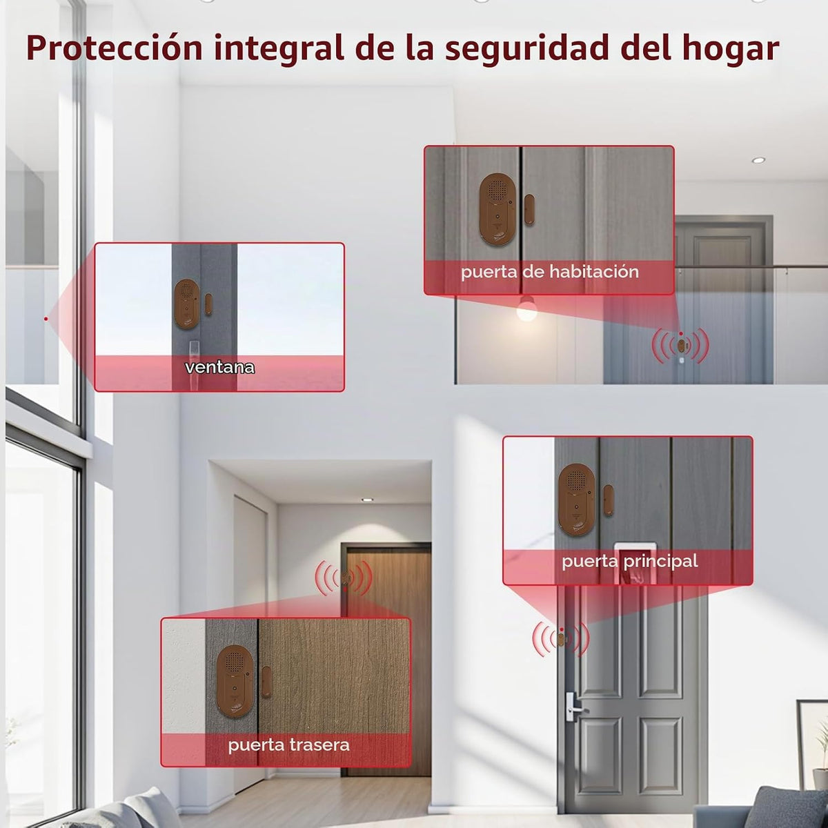 Sanjie Sensores de alarma para puerta y ventana, paquete de 5, 125d...