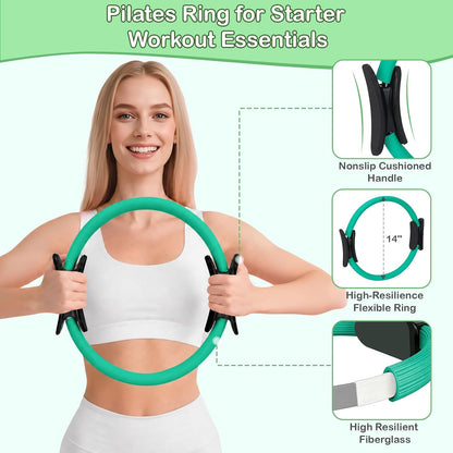 Hoedia Kit de Pilates de 17 Piezas para Mujeres, Equipo de Pilates...