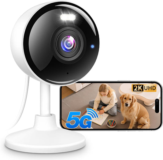 Cámara de seguridad 2K interior, 5G y 2.4G WiFi cámara para bebé\/m...