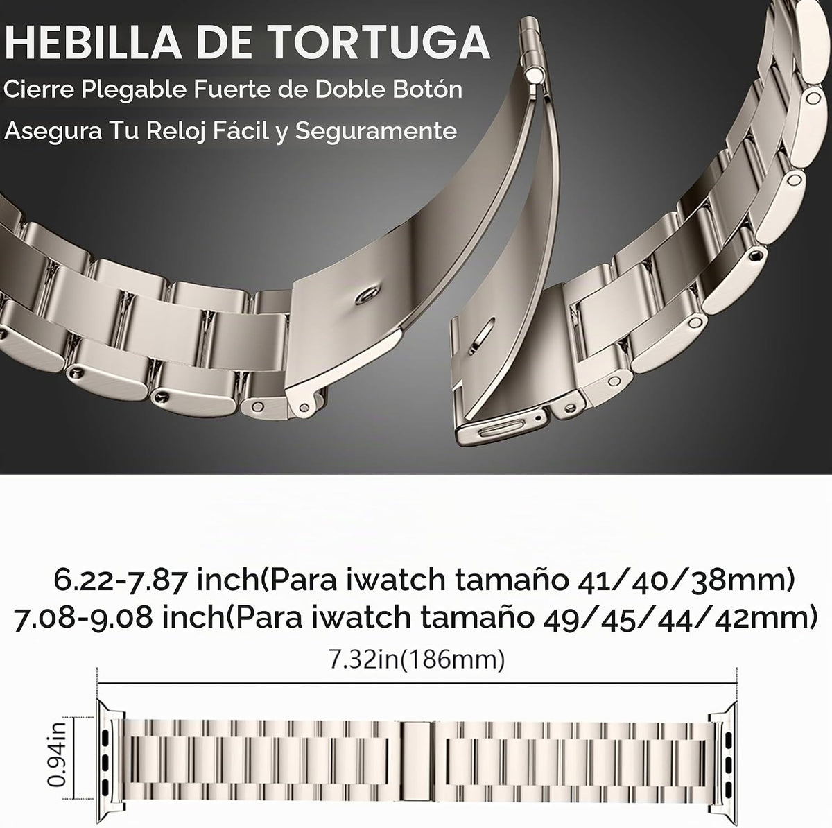 EPULY - Correa compatible con Apple Watch de 49, 45, 44, 42, 41, 40...