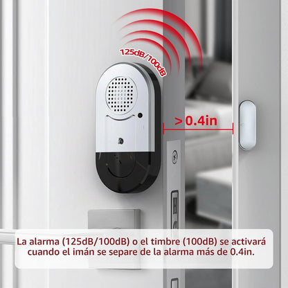 Sanjie Alarmas de ventana de puerta cuando se abre, paquete de 8, c...
