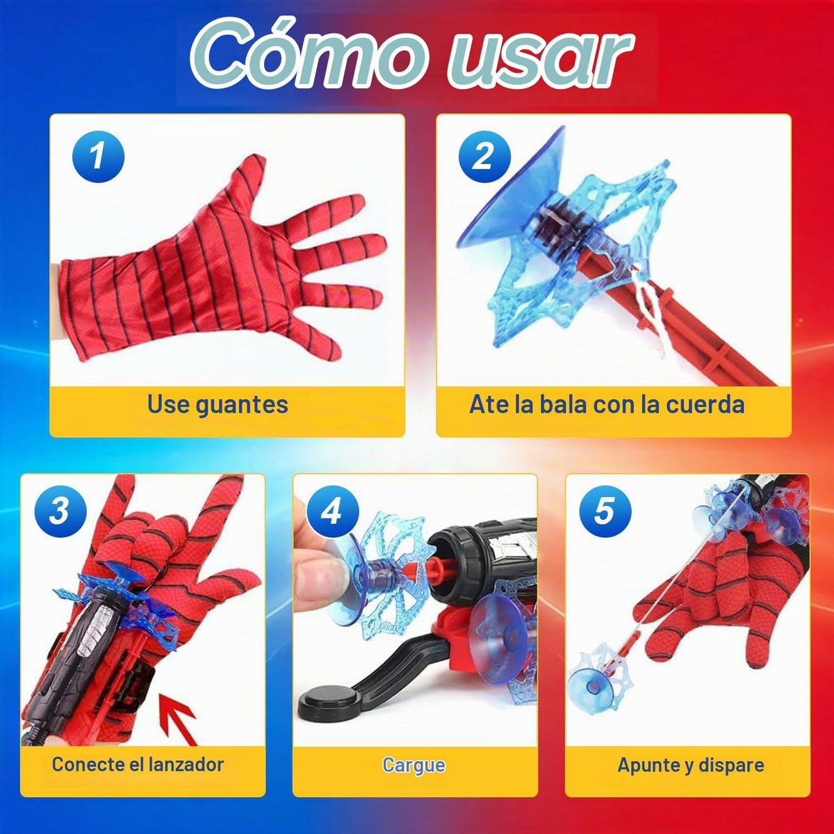 Juego de 3 juegos de tiradores de telaraña para niños, regalos de f...
