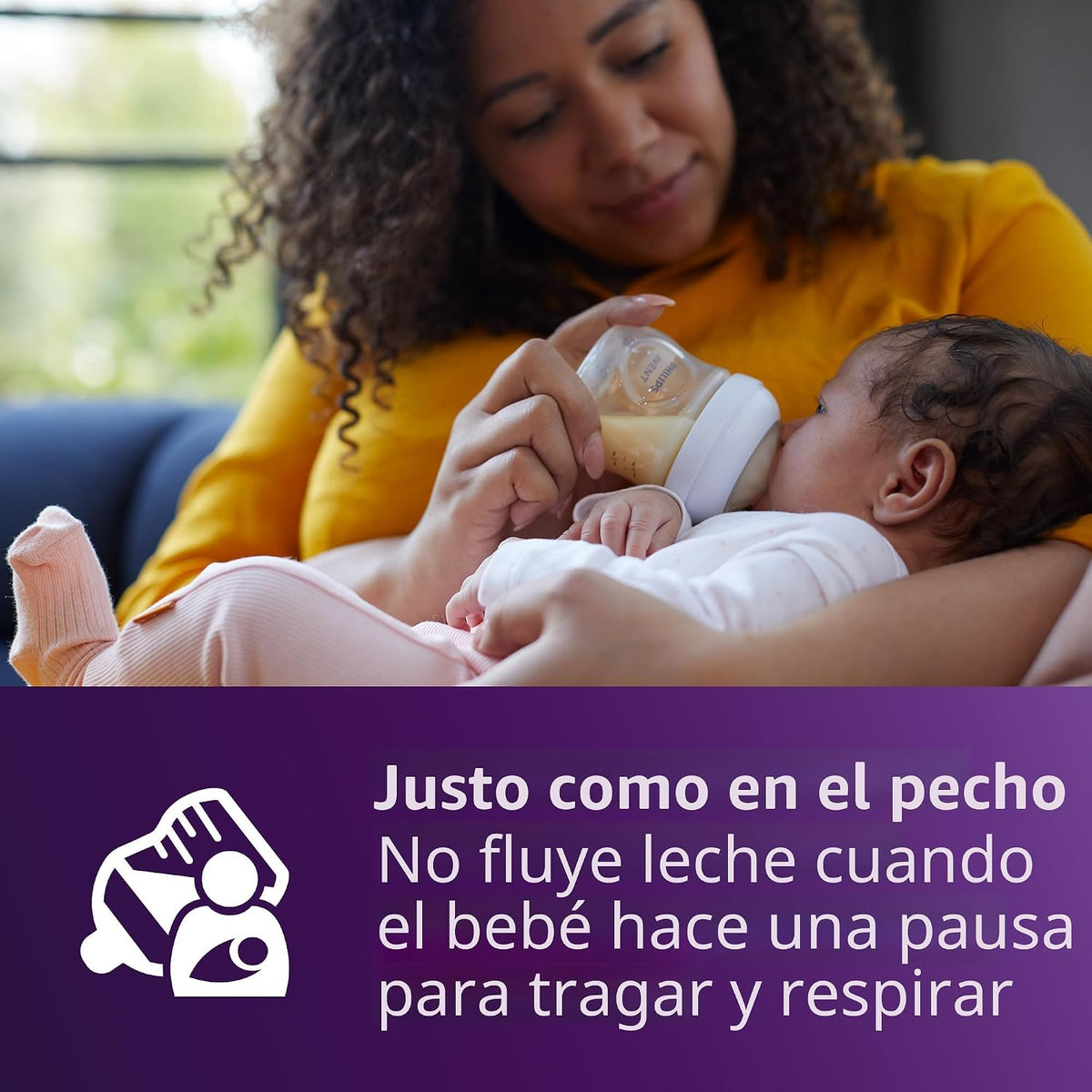 Philips Avent Biberones naturales, flujo lento, 4 onzas, sin BPA, p...