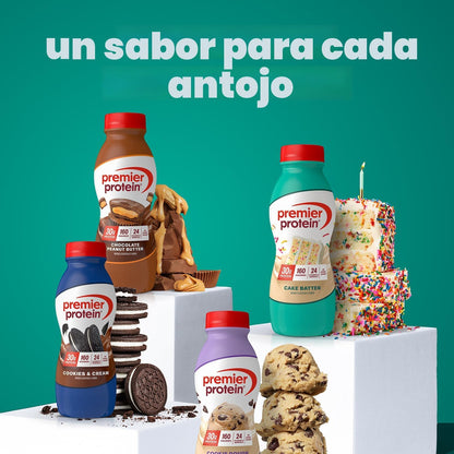 Premier Protein Batido, masa para pasteles, 1.06 oz de proteína, si...