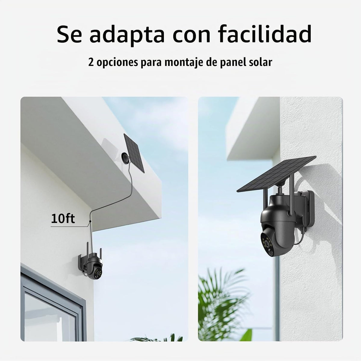 SEHMUA Cámaras de seguridad solar 2K inalámbricas para exteriores,...