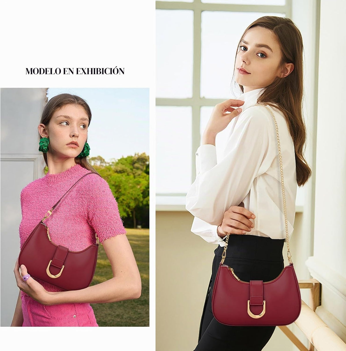 KKXIU Bolso de Hombro para Mujer Bolso de Moda para Todos los días...
