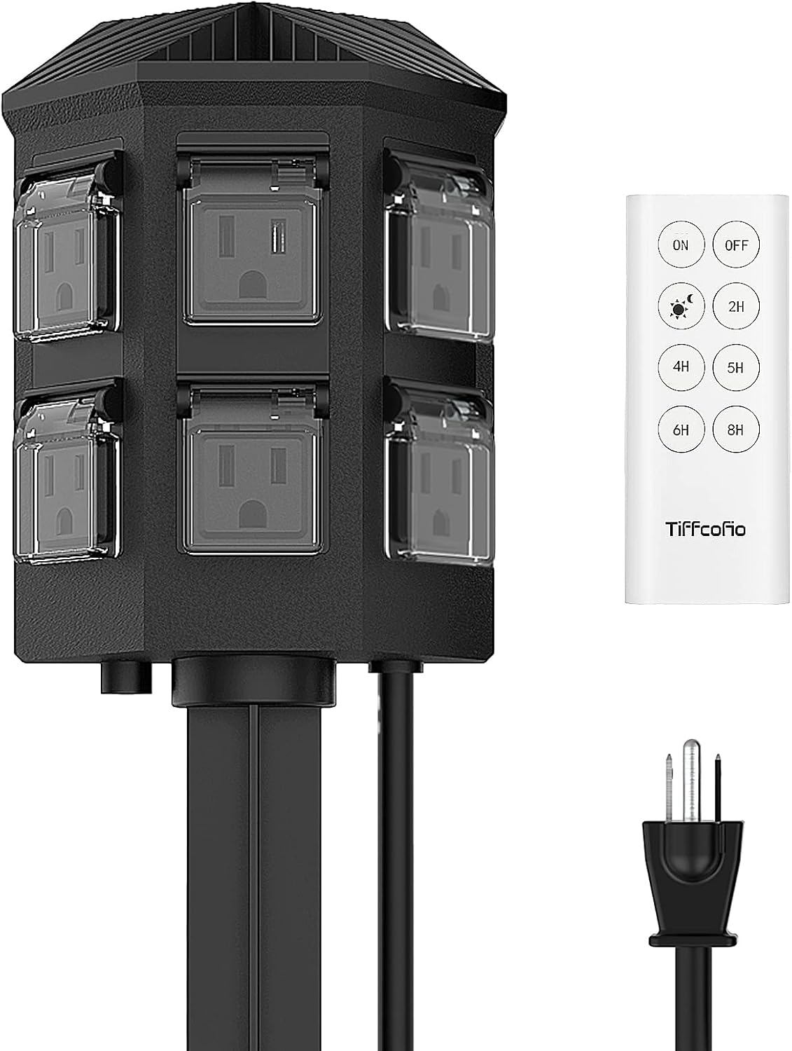 TiFFCOFiO Temporizador de estaca eléctrica para exteriores, control...